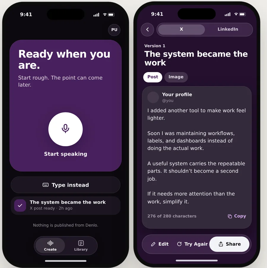 Plum Stage in dark mode