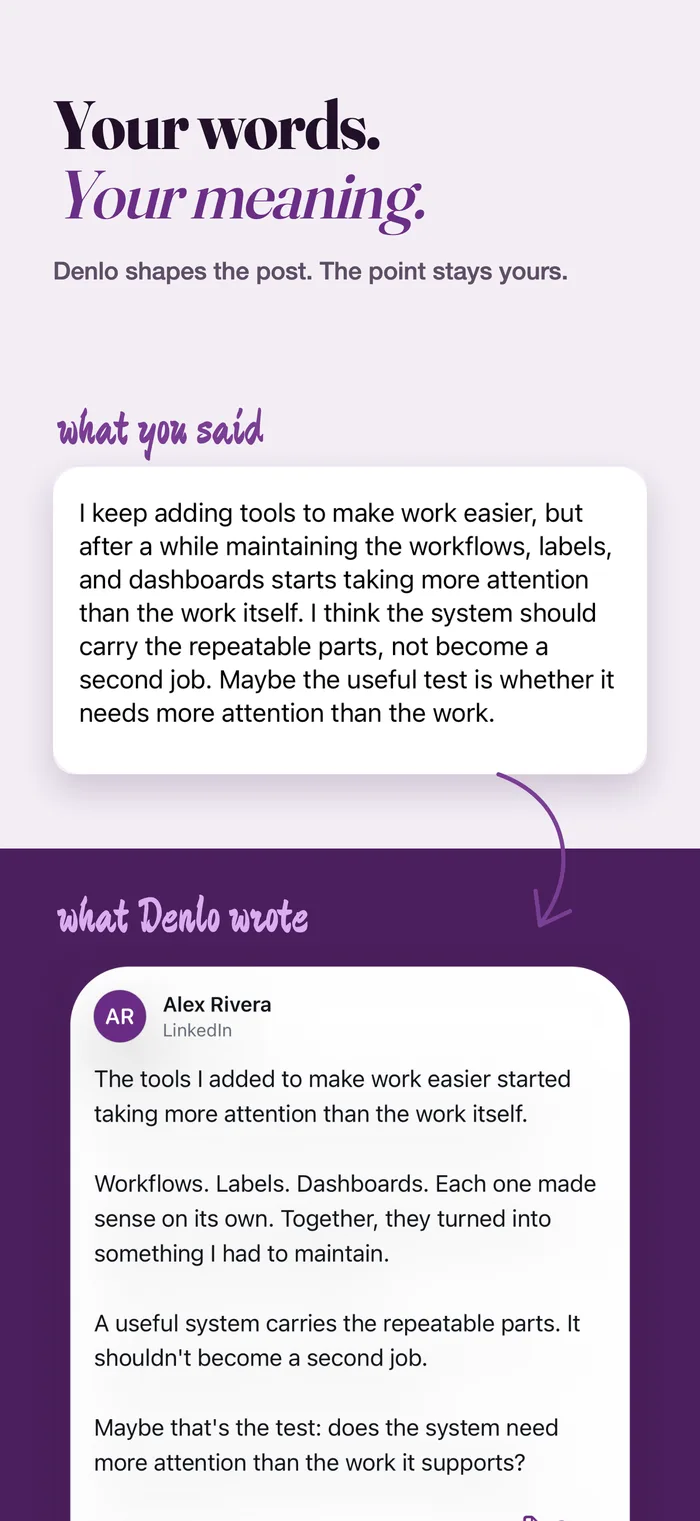 App Store screenshot: your words, your meaning